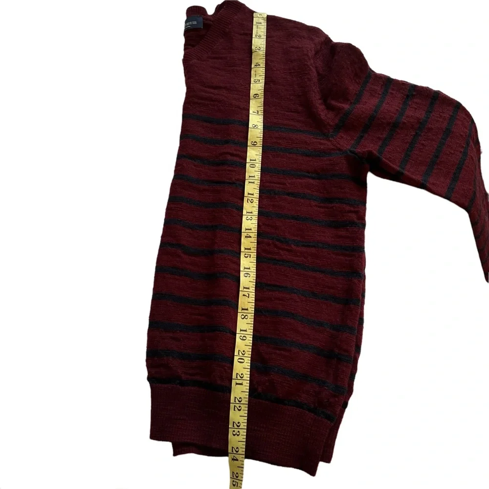 Gap Mens Sweater Wool Size XL/M *see listing*For Size V Neck Red Blue Stripe - Picture 12 of 16